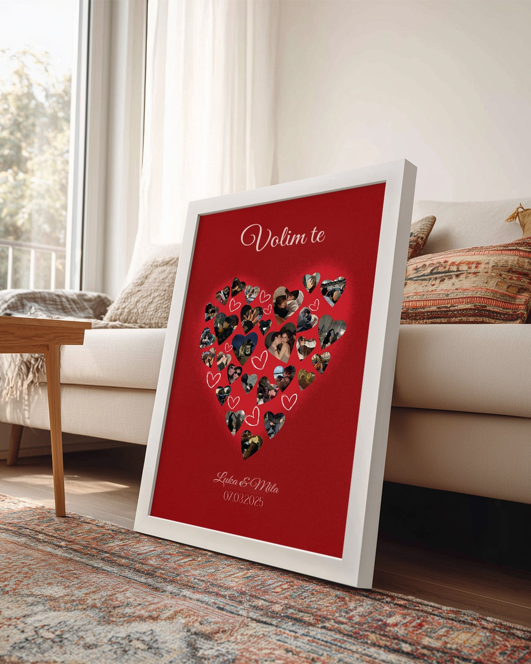 Volim te – kolaž u obliku srca – poster – fotografija 3