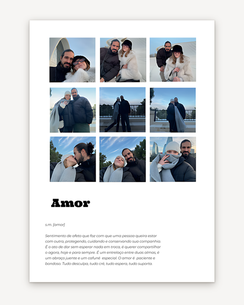 Amor – poster sa vašim fotografijama i opisom ljubavi