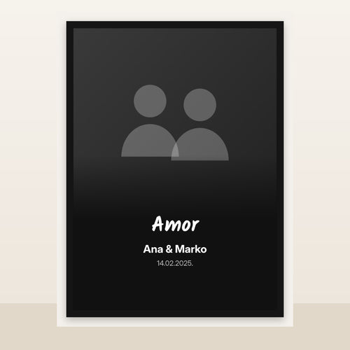 Amor – poster sa fotografijom – primer dizajna
