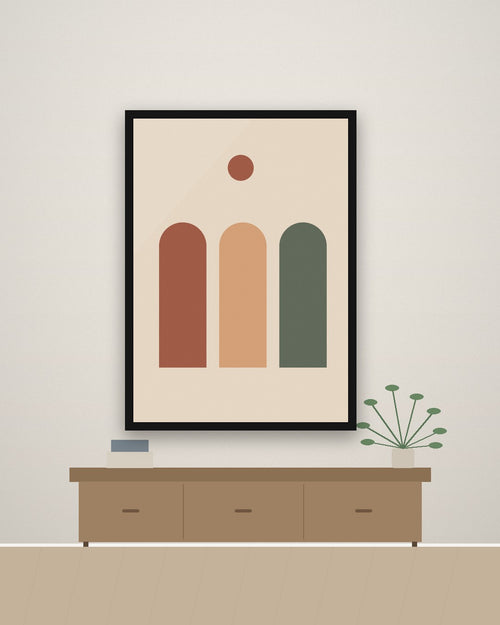 Arkade – apstraktni poster – na zidu