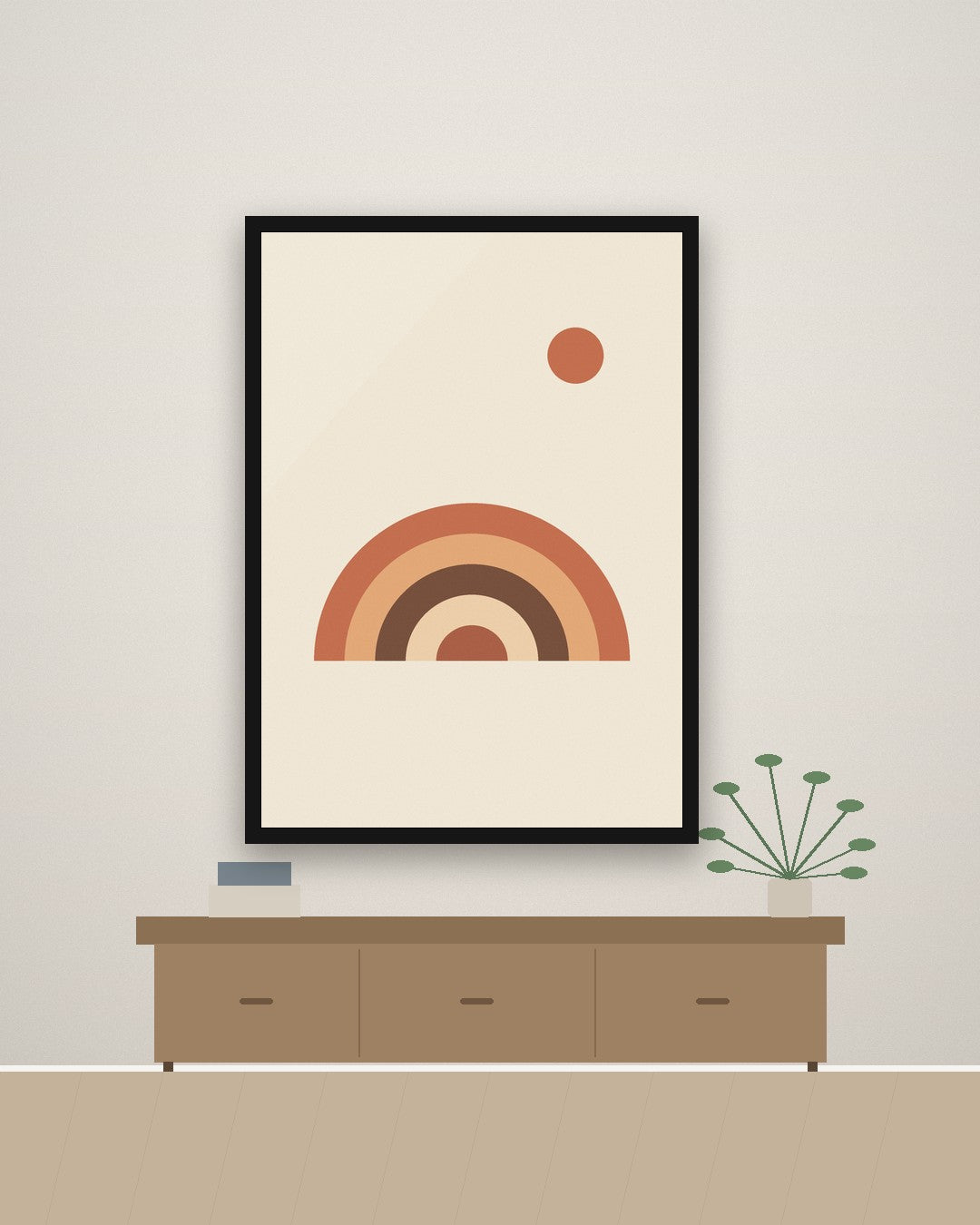 Luci – apstraktni poster – na zidu