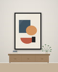Geometrija – apstraktni poster – na zidu