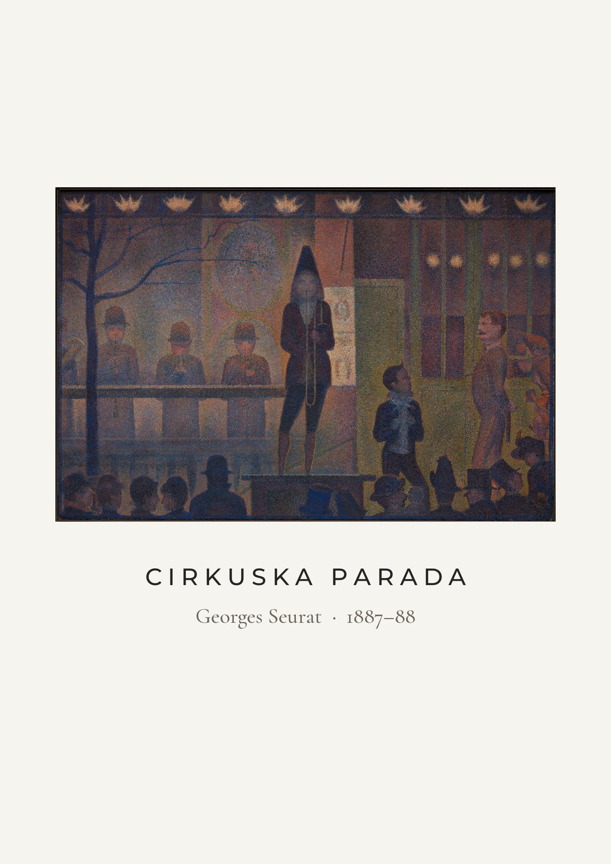 Cirkuska parada – Georges Seurat, umetnički poster – dizajn