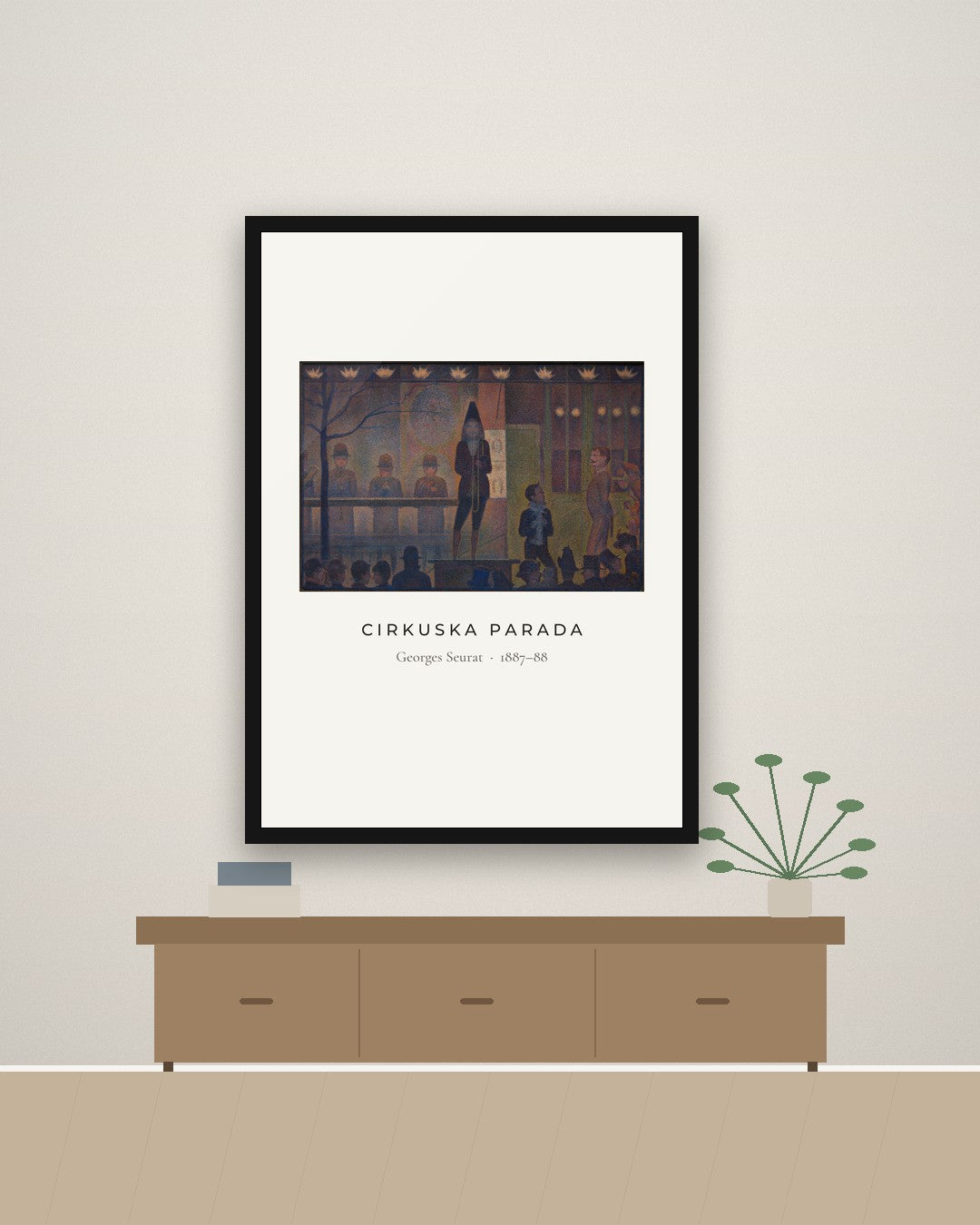 Cirkuska parada – Georges Seurat, umetnički poster – na zidu