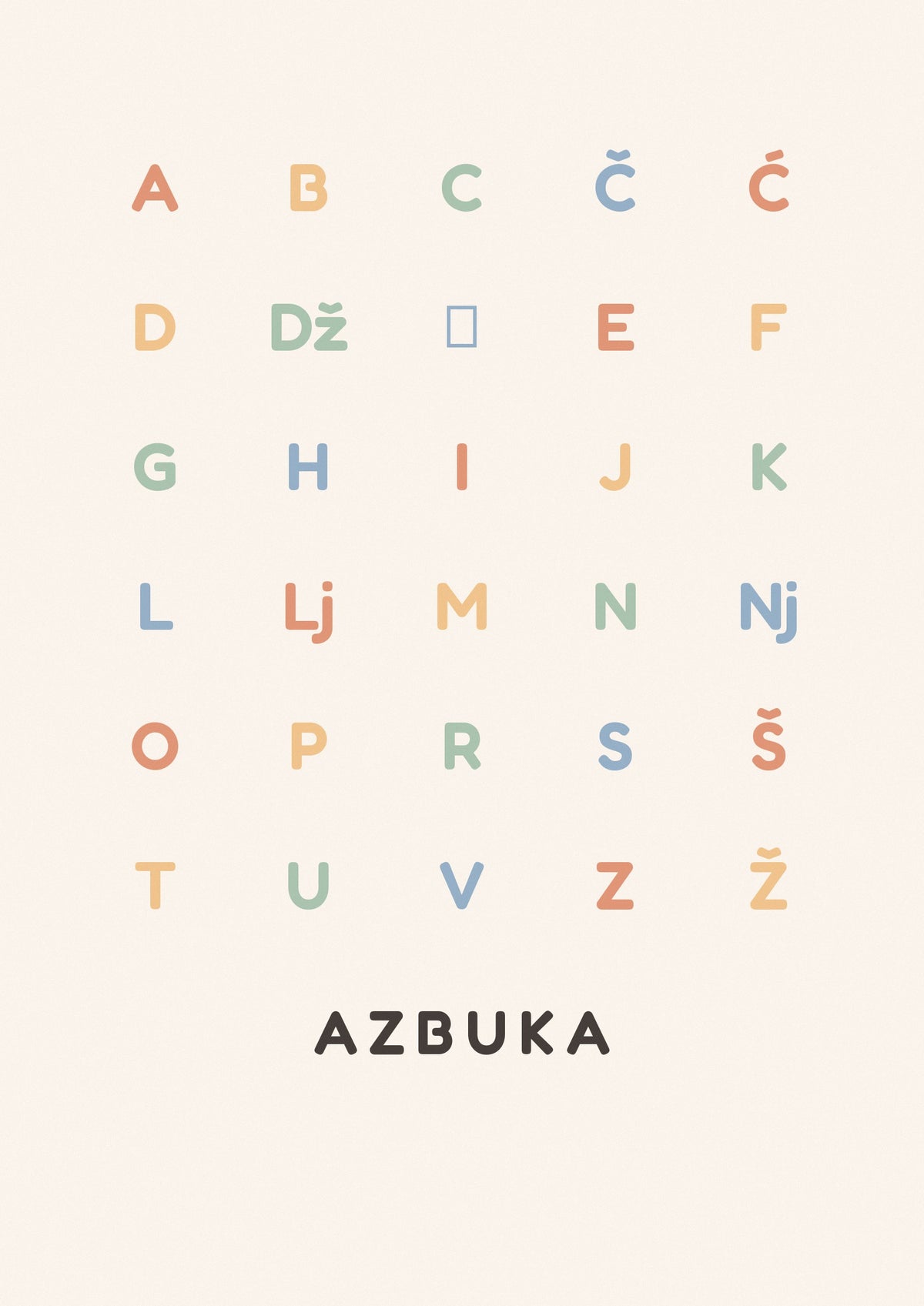 Azbuka – poster za dečiju sobu – dizajn
