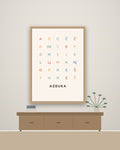 Azbuka – poster za dečiju sobu – na zidu