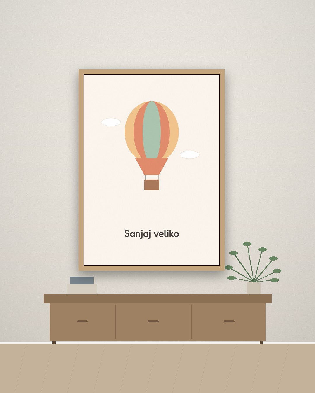 Balon – poster za dečiju sobu – na zidu