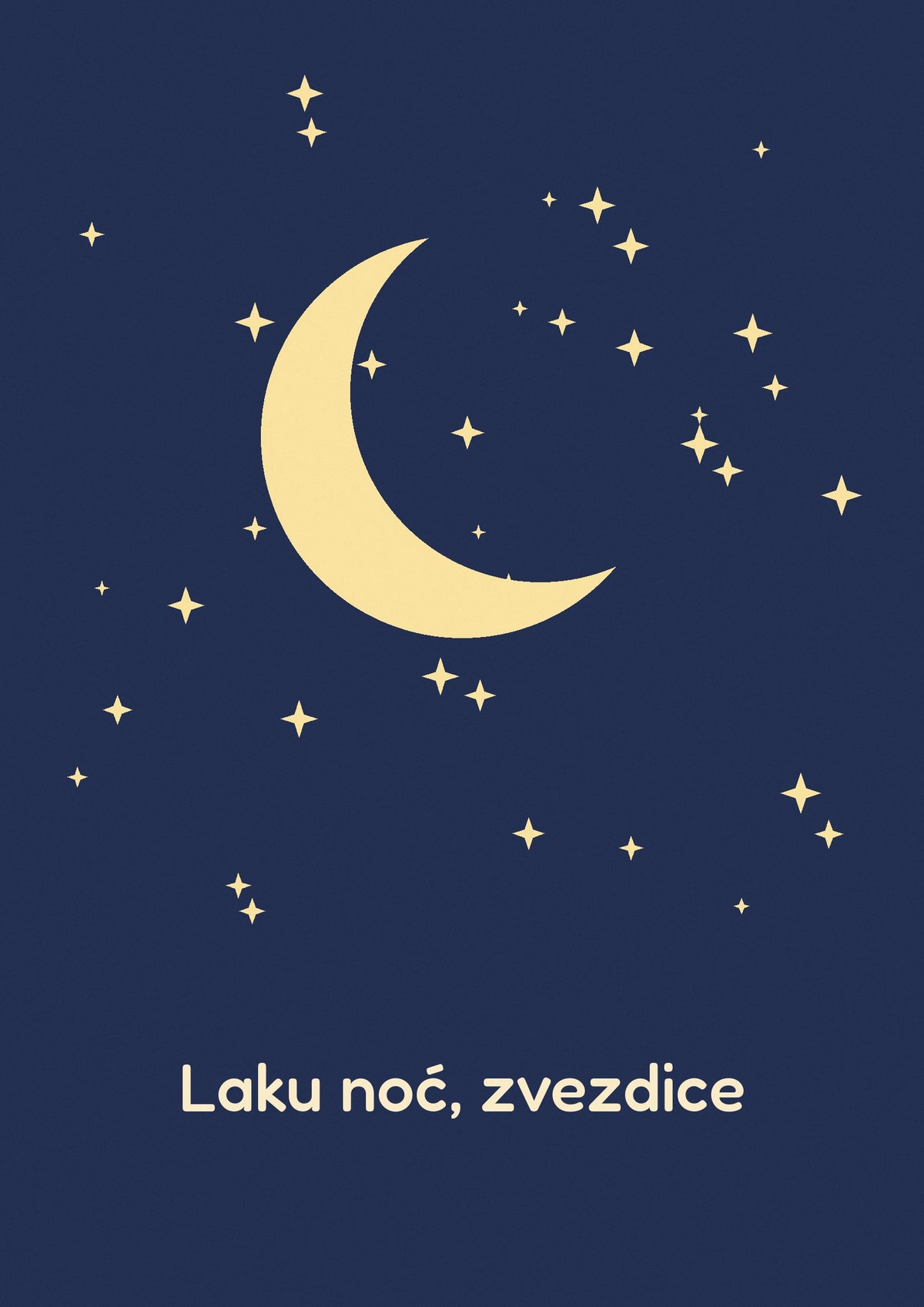 Laku noć – poster za dečiju sobu – dizajn