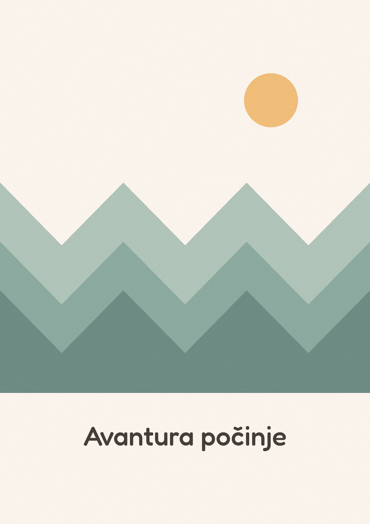 Planine – poster za dečiju sobu – dizajn