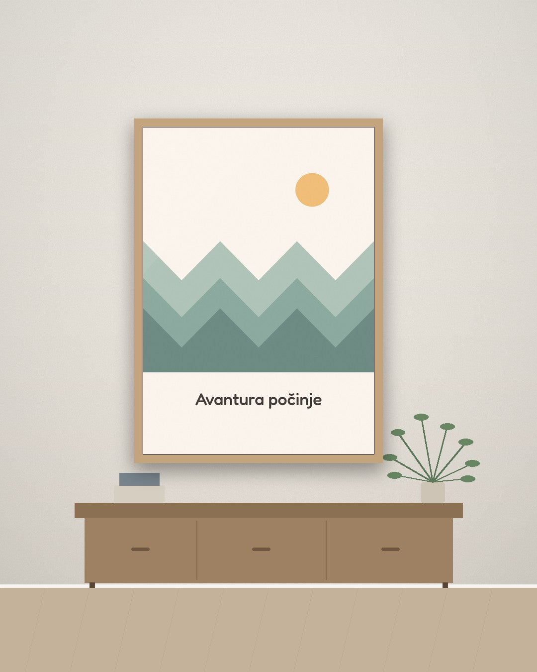 Planine – poster za dečiju sobu – na zidu