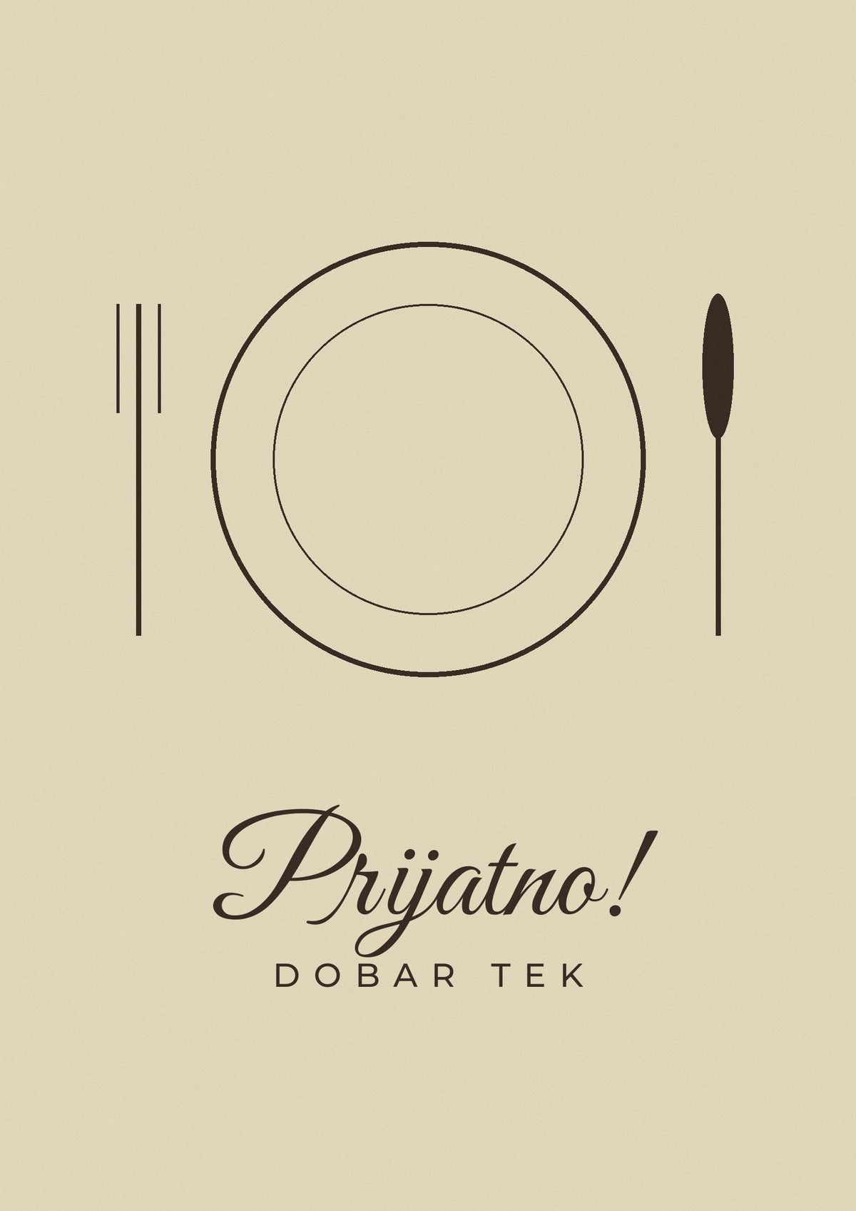 Prijatno – poster za kuhinju – dizajn