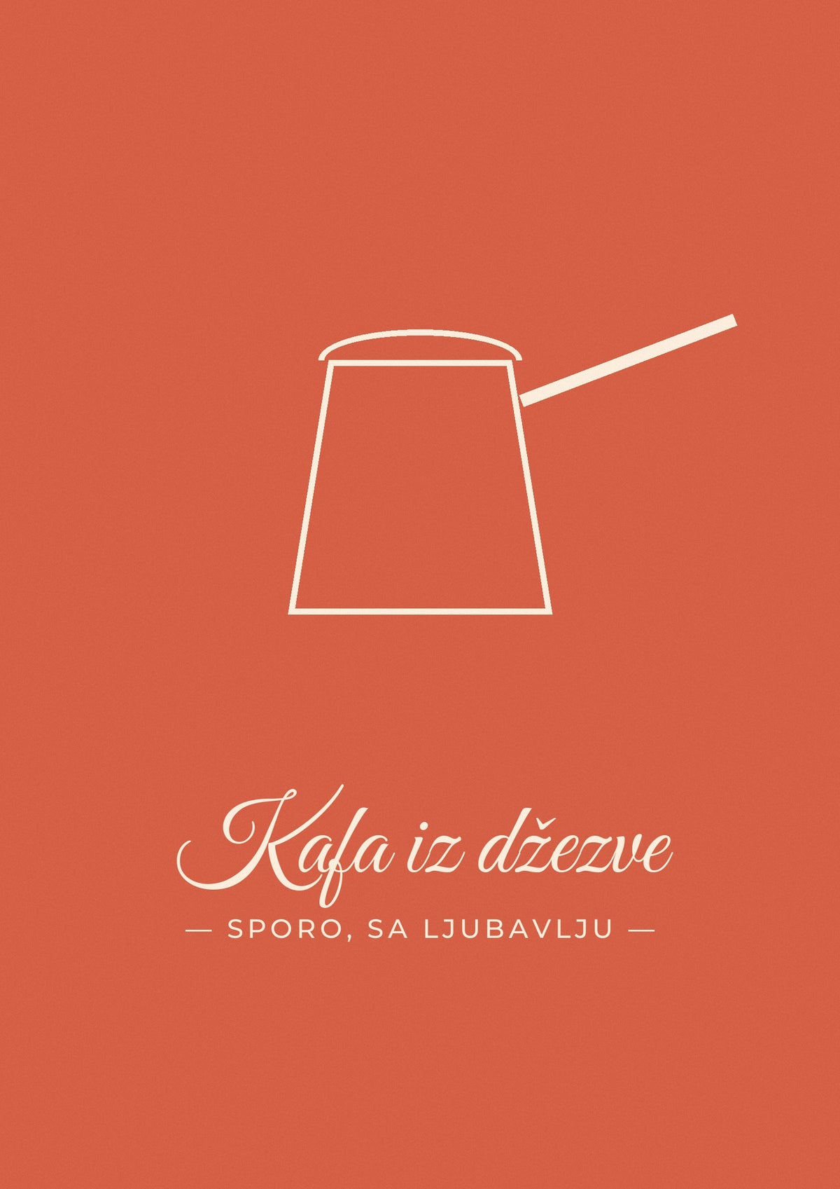 Kafa iz džezve – poster za kuhinju – dizajn