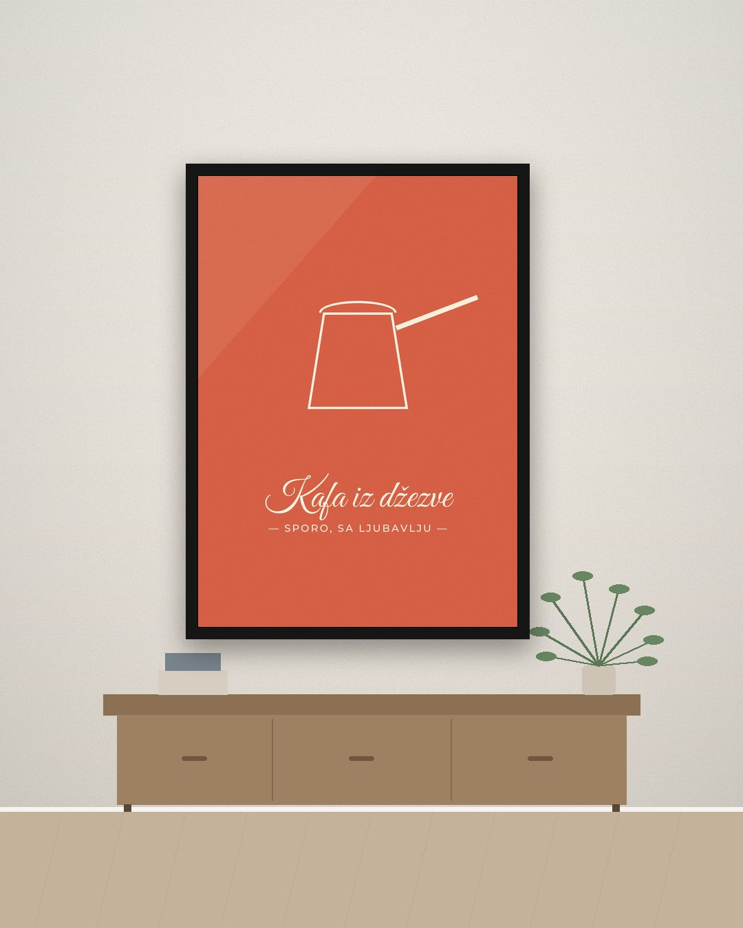 Kafa iz džezve – poster za kuhinju – na zidu