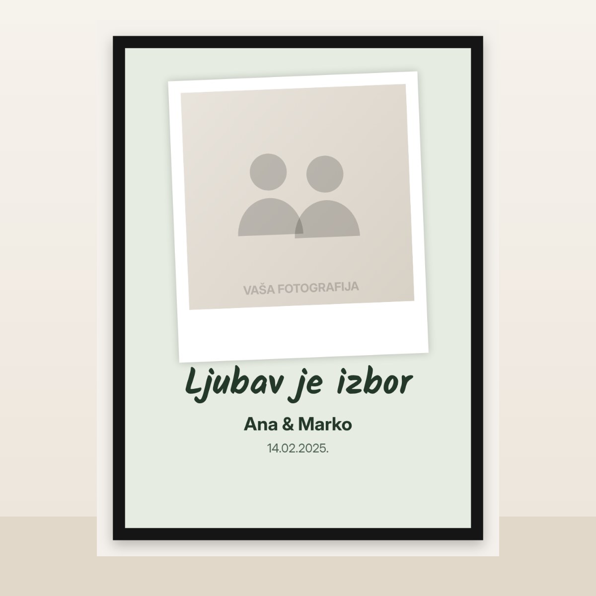 Ljubav je izbor – poster – primer dizajna