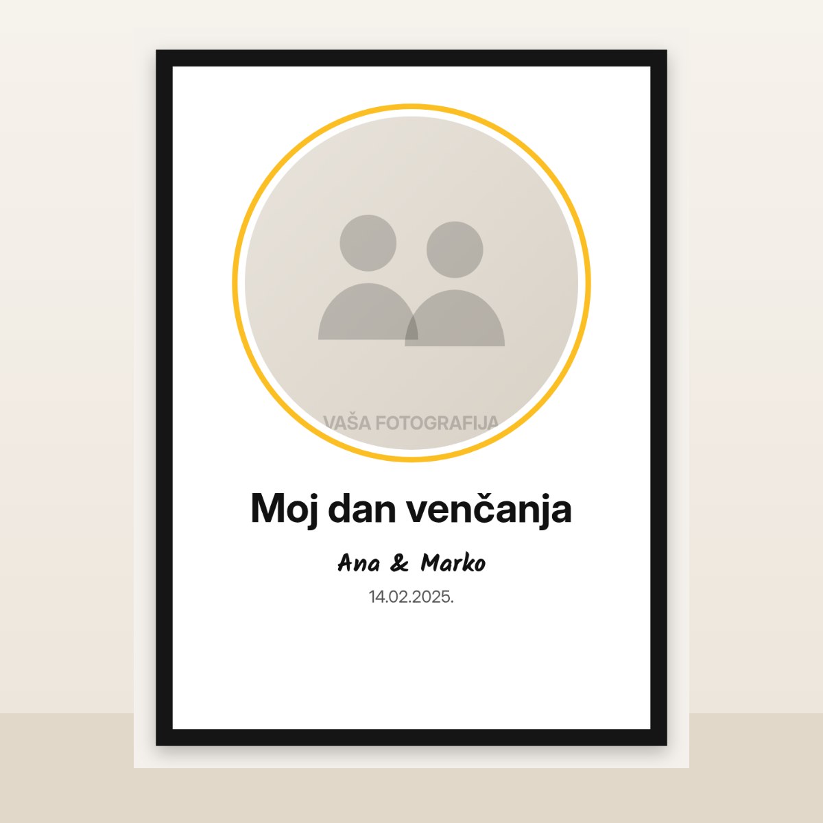 Moj dan venčanja – poster – primer dizajna