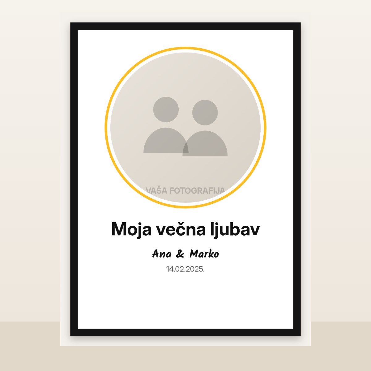 Moja večna ljubav – poster – primer dizajna
