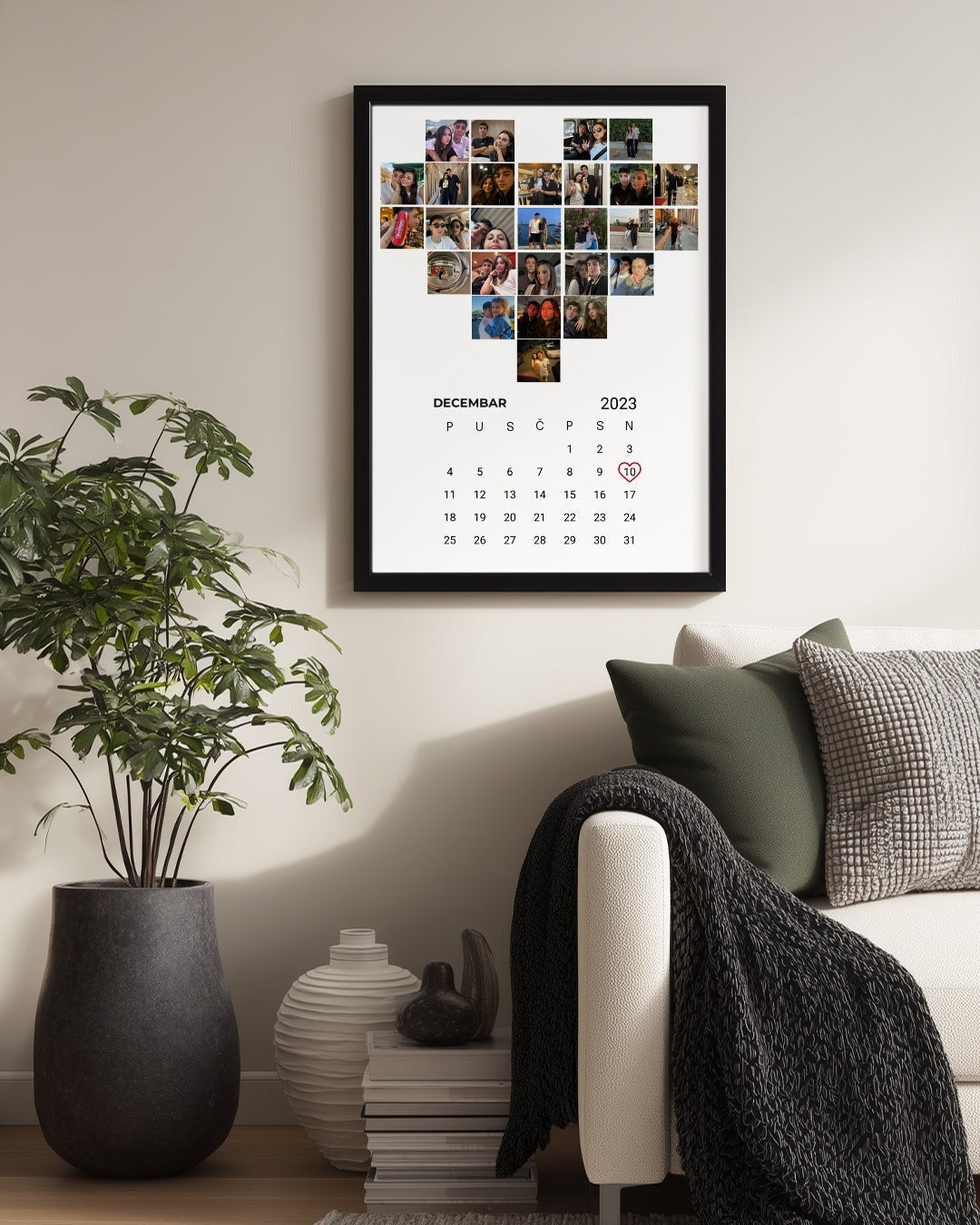 Srce sa fotografijom i datumom – poster – fotografija 3