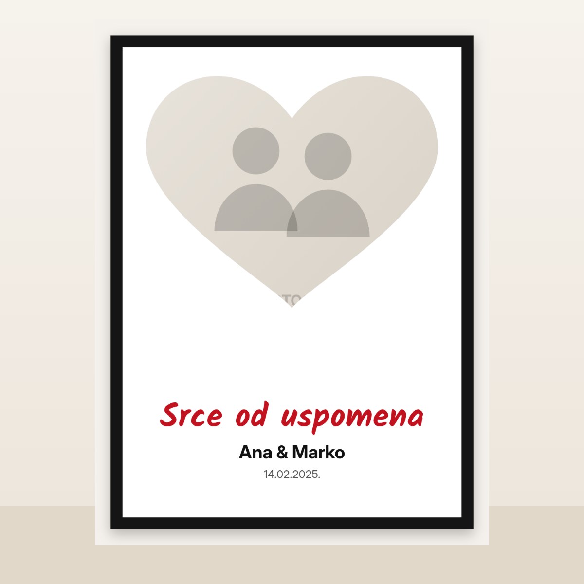 Srce od uspomena – poster – primer dizajna