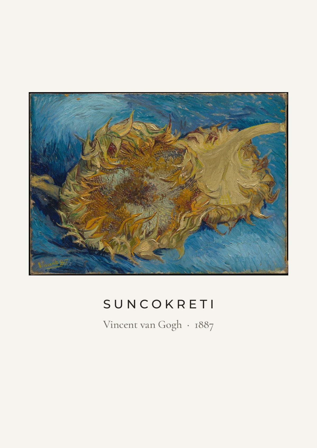 Suncokreti – Vincent van Gogh, umetnički poster – dizajn