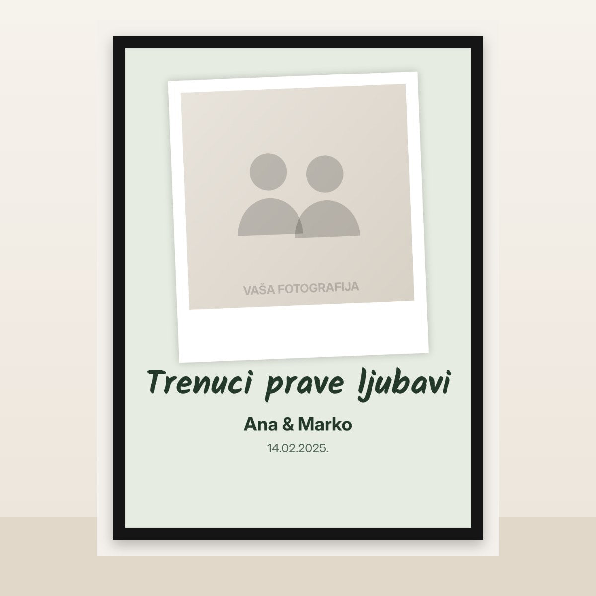 Trenuci prave ljubavi – poster – primer dizajna