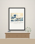 Veliki talas kod Kanagave – Katsushika Hokusai, umetnički poster – na zidu