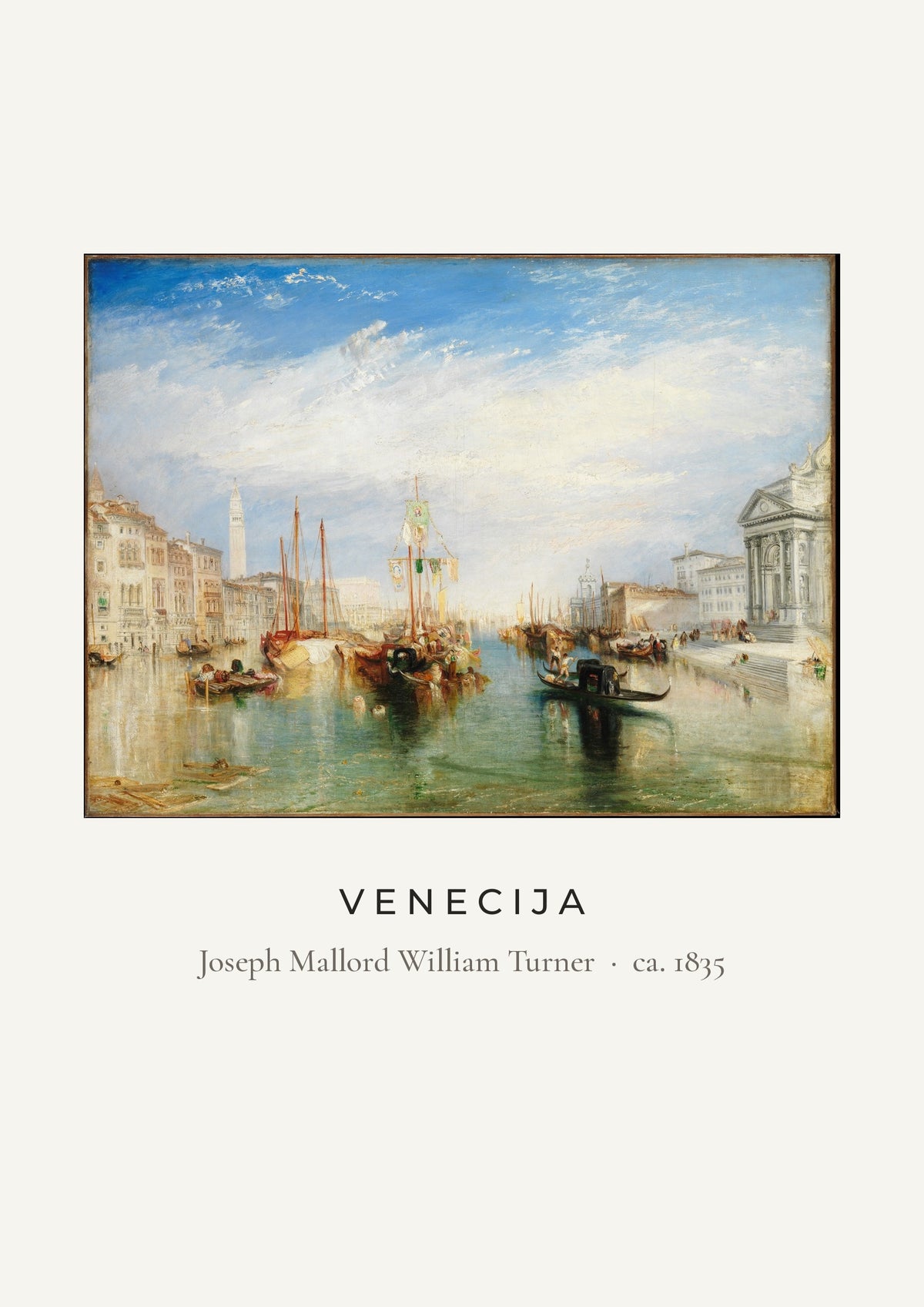 Venecija – Joseph Mallord William Turner, umetnički poster – dizajn
