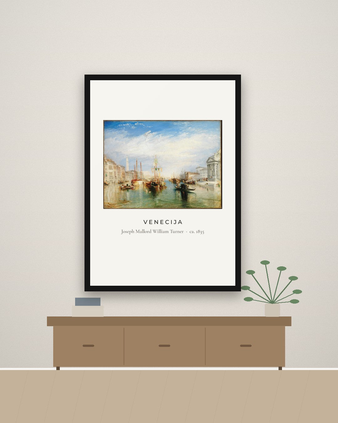Venecija – Joseph Mallord William Turner, umetnički poster – na zidu